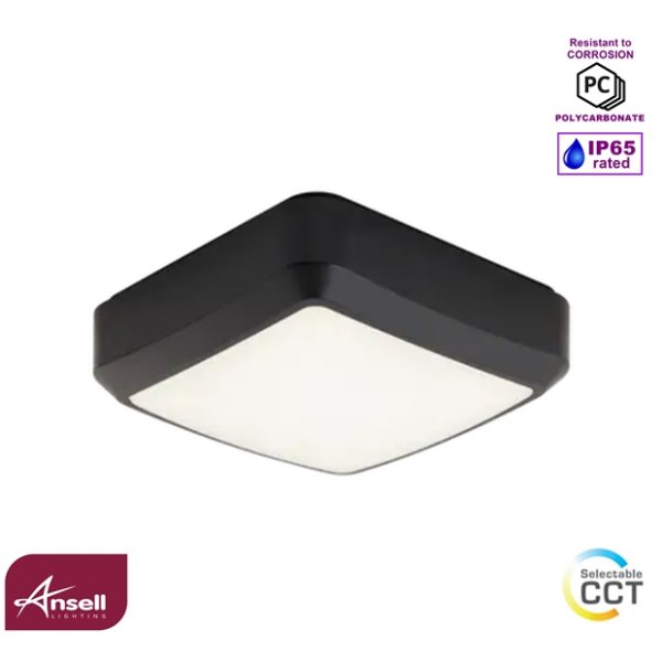 Ansell Astro 2 Bulkhead 7-12W LED CCT Black IP65