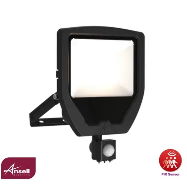 Ansell Calinor EVO Floodlight PIR Warm White 50W Black
