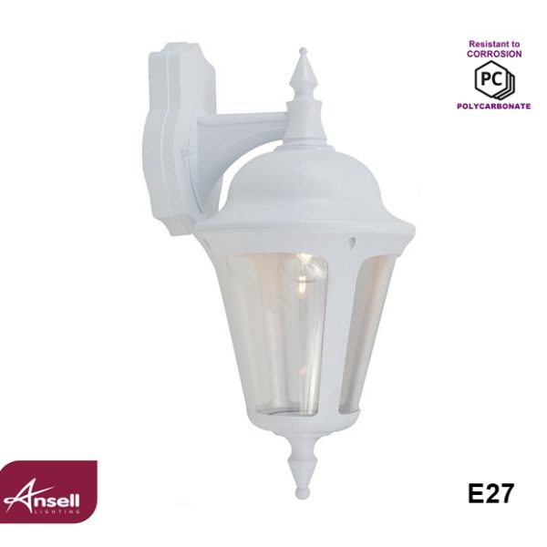 Ansell Latina Wall Lantern E27 White
