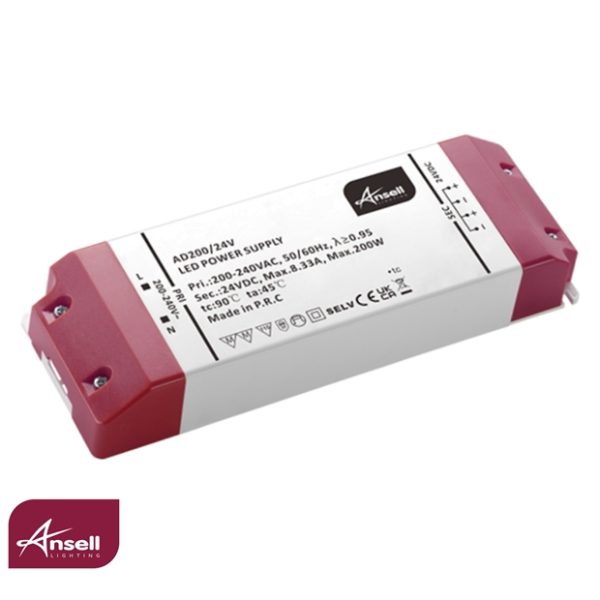 Ansell 200W 24V LED Driver Non-dimmable IP20