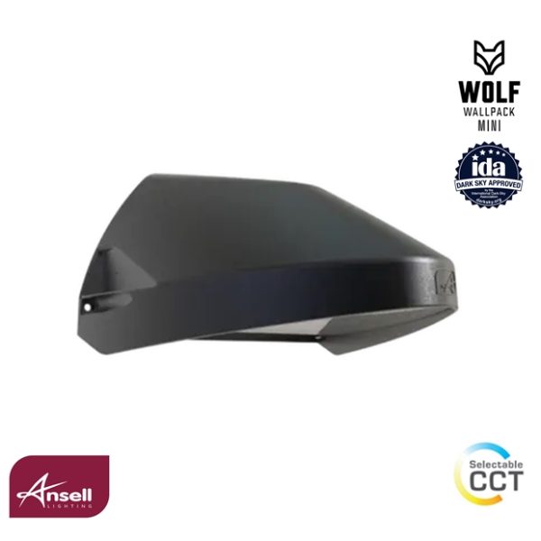 Ansell Wolf Mini Wallpack 4W-8W LED CCT Black IP65