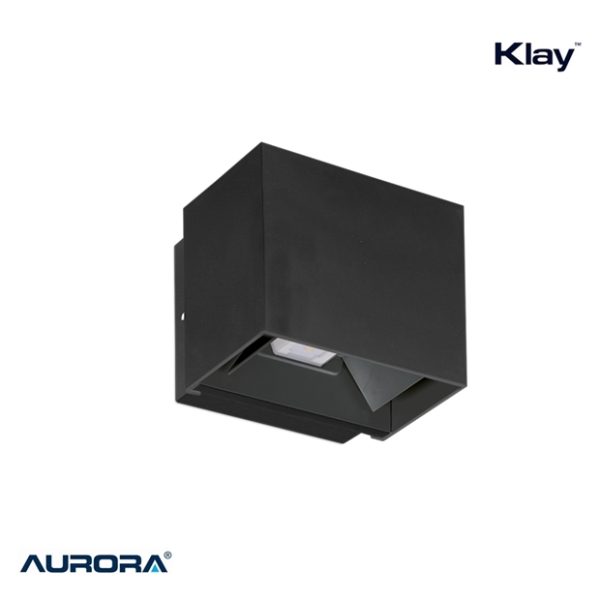 AURORA Klay 10W Multi-Directional Wall Light 3000K Black IP65
