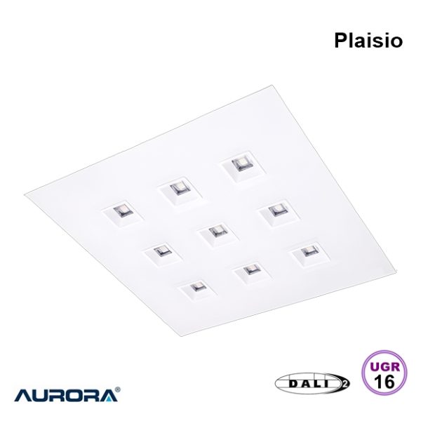 AURORA Plaisio 30W LED Troffer 600 x 600mm 4000K 4200lm UGR16 DALI-2