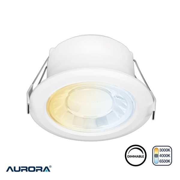 AURORA SpryteCS™ 10W LED Colour Switchable Fixed Downlight Dimmable IP44