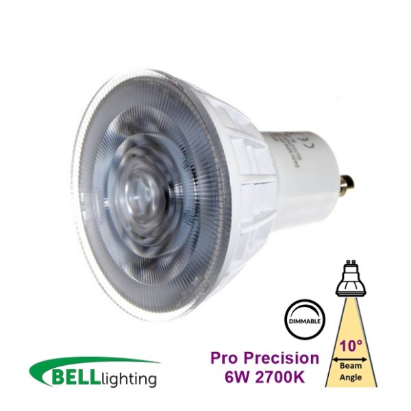 BELL Pro Precision LED GU10 6W 2700K Dimmable 10º Beam Angle