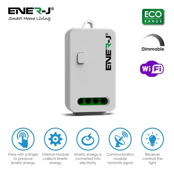 ENER-J  WiFi Non-dimmable 500W RF Receiver For ECO Range Wireless Kinetic Switches