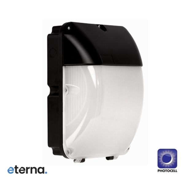 Eterna Wallpack Bulkhead 30W LED 4000K Opal Diffuser PHOTOCELL IP65
