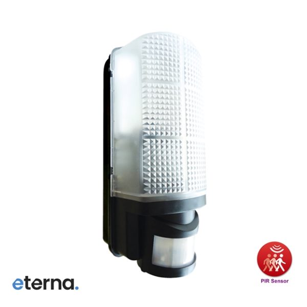 Eterna PIR Bulkhead with B22 Lampholder Prismatic Diffuser