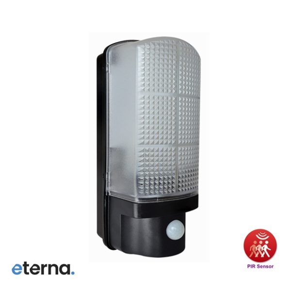 Eterna PIR 7W LED Bulkhead 3100K with Prismatic Diffuser