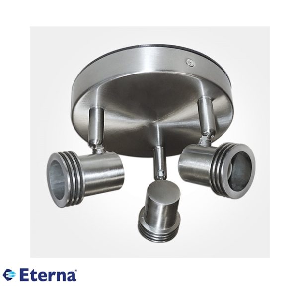 Eterna Triple Plate Surface Spotlight Max 50W GU10 Satin Nickel