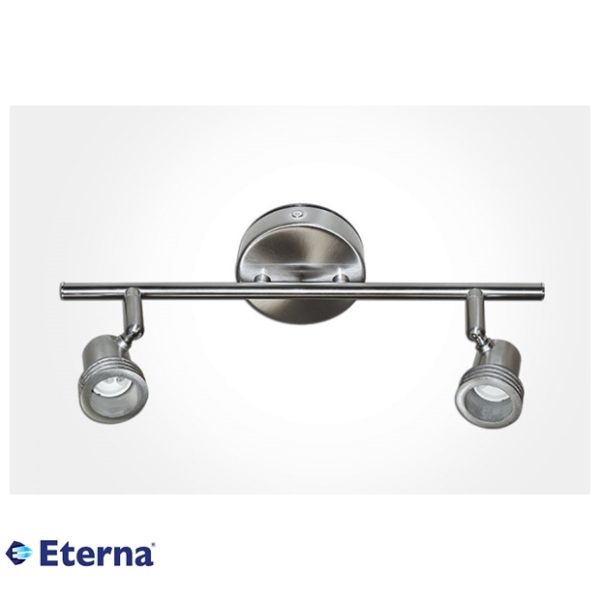 Eterna Twin Bar Surface Spotlight Max 50W GU10 Satin Nickel
