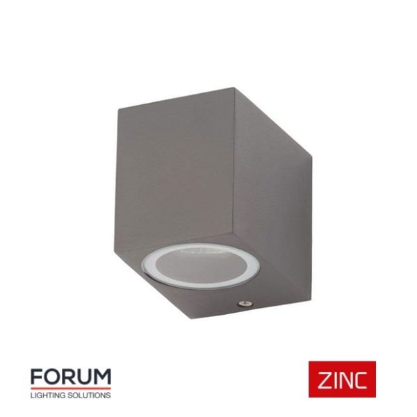 FORUM ZINC Fleet Square Down Exterior Wall Light Anthracite
