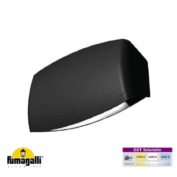Fumagalli ABRAM 190 Black Up & Down Wall Light 7.5W LED R7s CCT Selectable