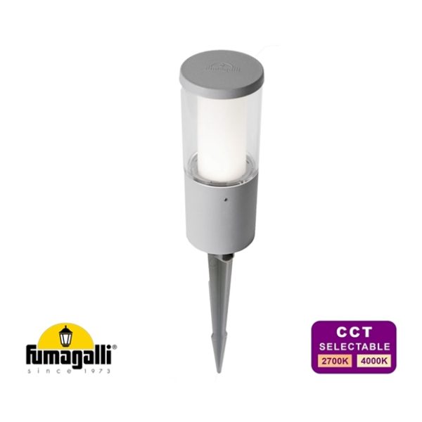 Fumagalli CARLO SPIKE GREY 3.5W LED CCT 2700K/4000K Ground Spike Light