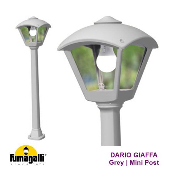 Fumagalli DARIO GIAFFA LANTERN Mini Post E27 Grey