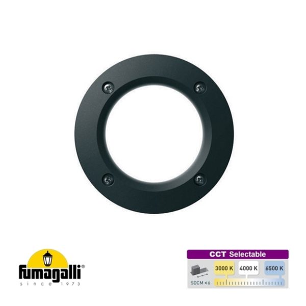 Fumagalli LETI 100 ROUND PLAIN LED Recessed Bricklight BLACK