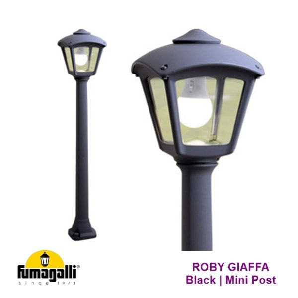 Fumagalli ROBY GIAFFA LANTERN Mini Post E27 Black