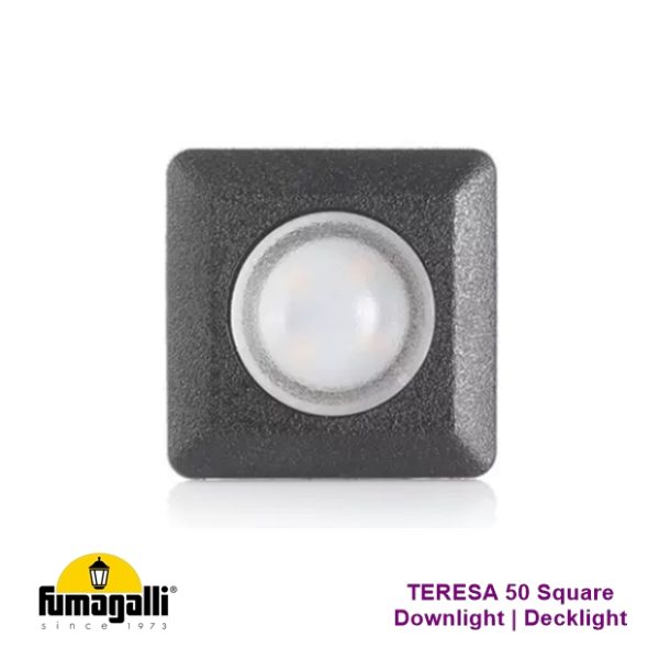 Fumagalli TERESA 50 Square Downlight/Decklight 1.7W LED G9 Black