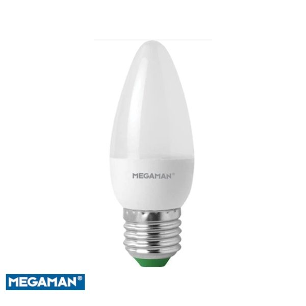 MEGAMAN LED 5.5W Opal Candle E27 Warm White 2800K 470lm