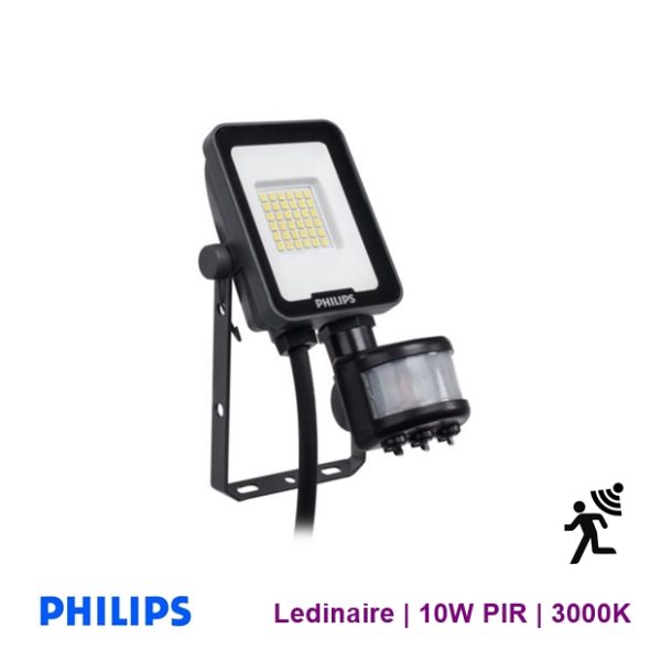 PHILIPS Ledinaire 10W PIR LED Floodlight 3000K BVP164 LED11/830 PSU 10W SWB MDU CE