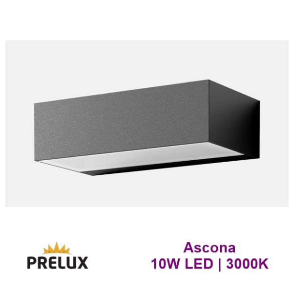 PRELUX Ascona Up/Down Wall Light 10W LED 3000K Dark Grey