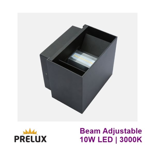 PRELUX Beam Adjustable Up/Down Wall Light 10W LED 3000K Black