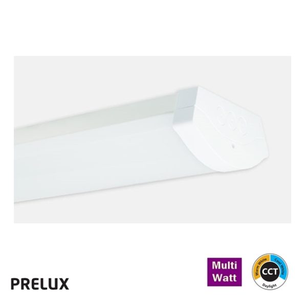 Prelux CAMPUS V4 5ft LED Batten Multi-Watt CCT UGR<19