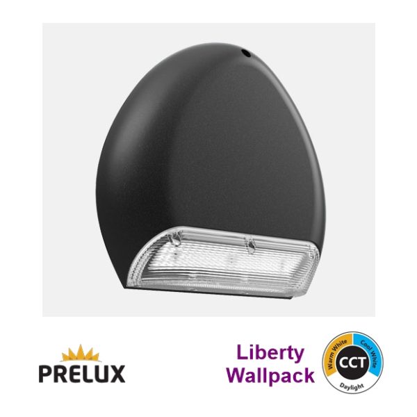 PRELUX Liberty Wallpack Down Wall Light 35W LED CCT Black