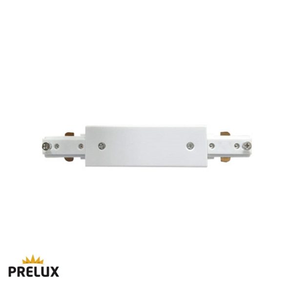 Single Circuit Track In-line Coupler in White for Track Lighting