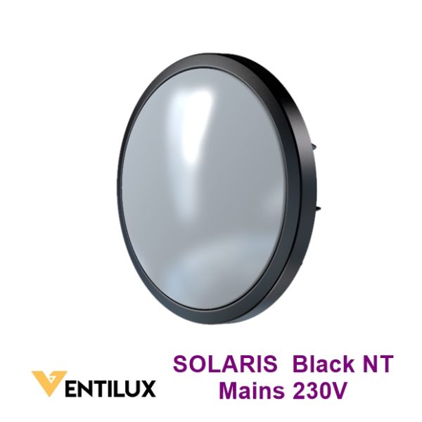 VENTILUX SOLARIS Standard Mains Bulkhead Black Narrow Trim