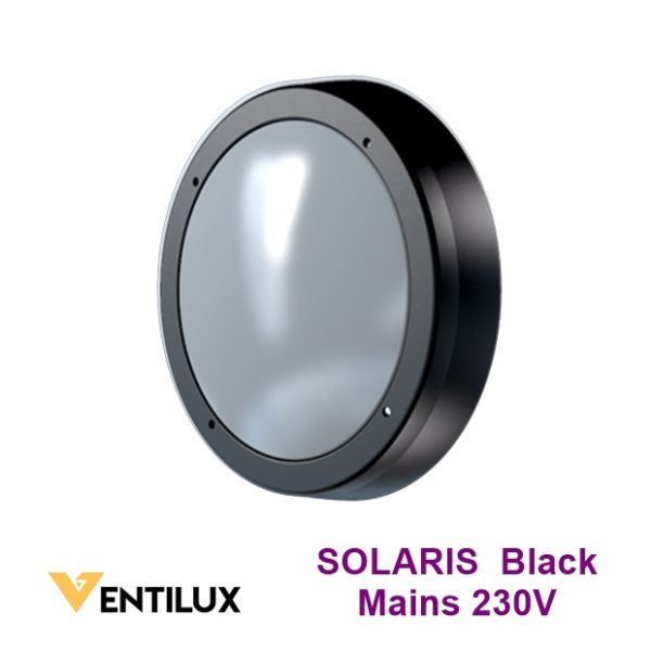 VENTILUX SOLARIS Standard Mains Bulkhead Black Deep Trim