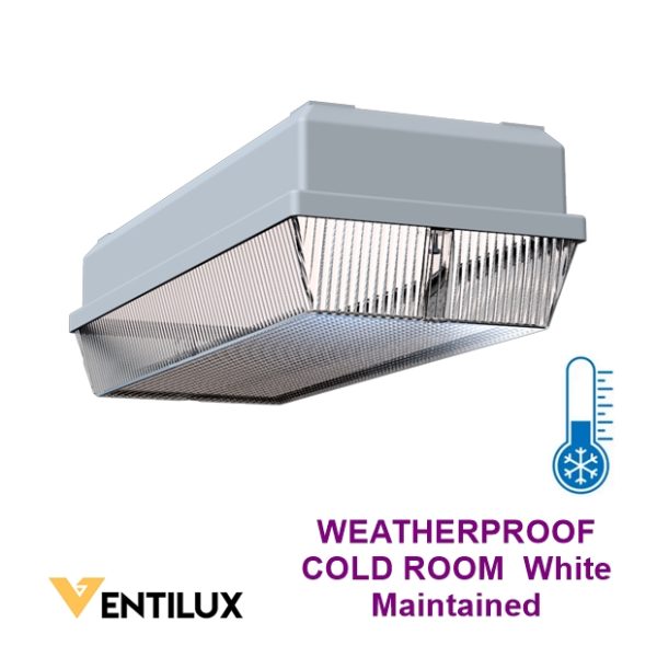 VENTILUX WEATHERPROOF COLD ROOM Emergency Bulkhead Maintained White IP65 IK10