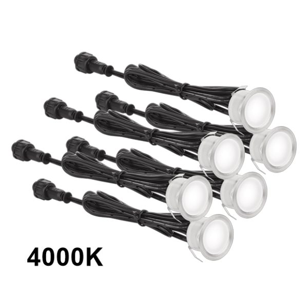 AURORA M-Lite Deck Light 6 Pack Kit 4000K Cool White IP67