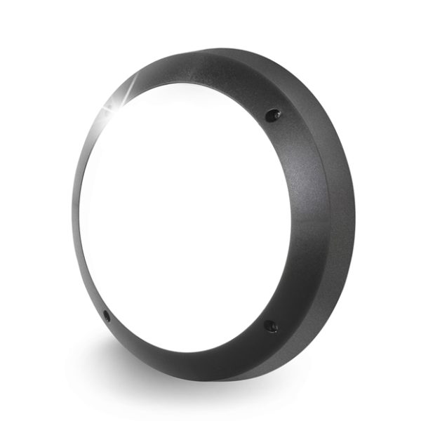Fumagalli GELMI PLAIN E27 Bulkhead BLACK body Round