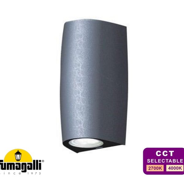 Fumagalli MARTA 90 GREY 1L 1 Light Up or Down LED Bulkhead