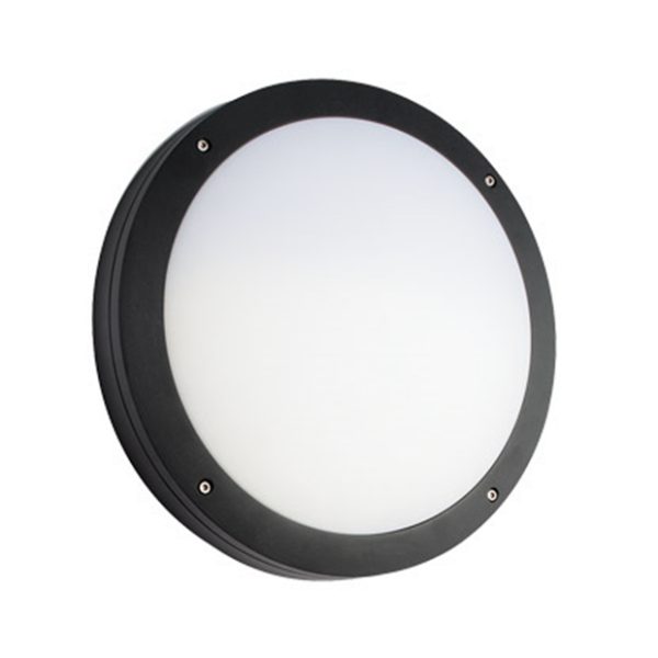 PRELUX VENUS 18W LED BULKHEAD STANDARD BLACK 1300lm 4200K IP65
