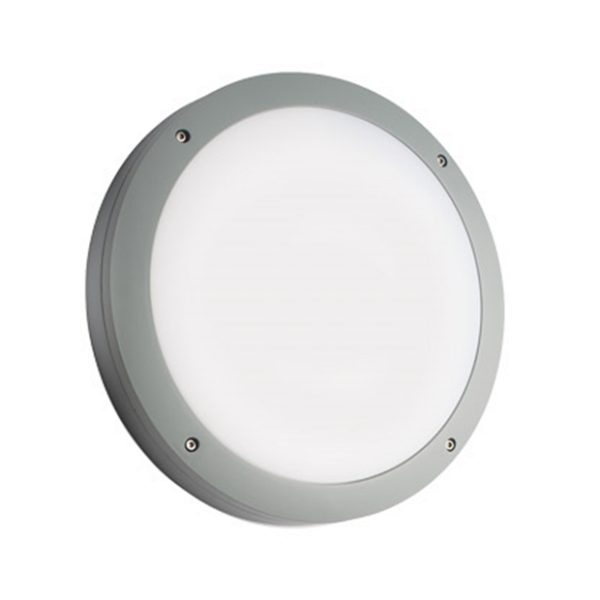 PRELUX VENUS 18W LED BULKHEAD STANDARD GREY 1300lm 4200K IP65