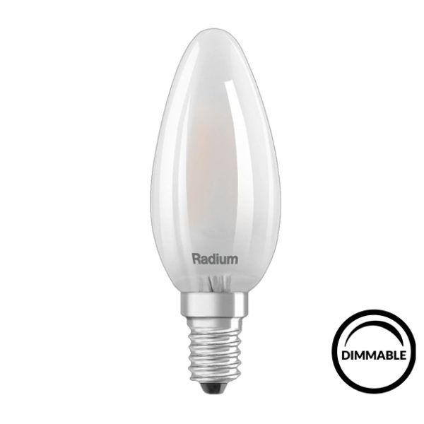 Radium LED Star C60 Candle Frosted E14 6.5W 806lm Warm White Dimmable