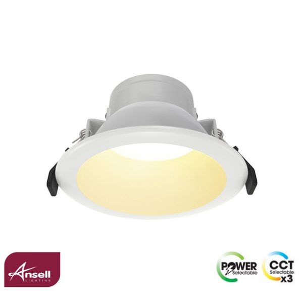 Ansell Vantage 2 Downlight 8W/12W LED CCT 3000K/4000K/6500K White