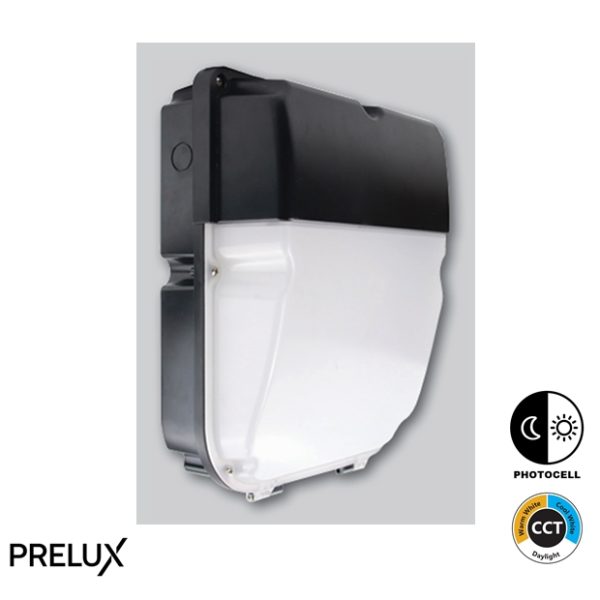 PRELUX COBRA Wall Pack with PHOTOCELL Multi-Watt 18-30W CCT (3000K/4000K/6000K) IP65