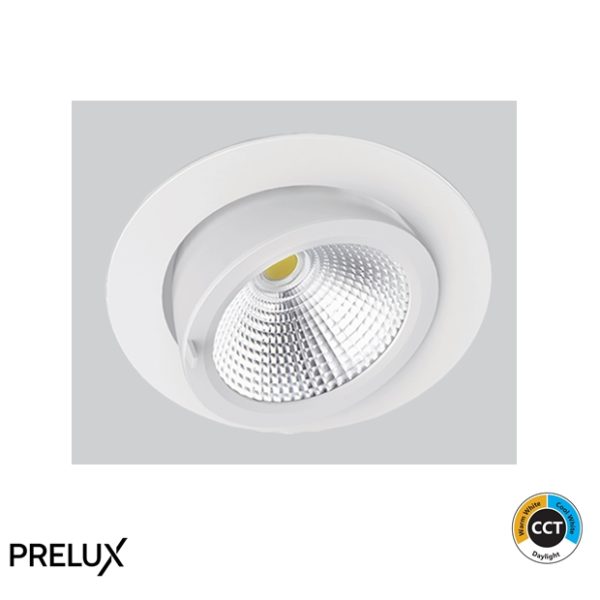 PRELUX PLUTO 35W LED Directional Adjustable Downlight CCT 3000K/4000K/5700K
