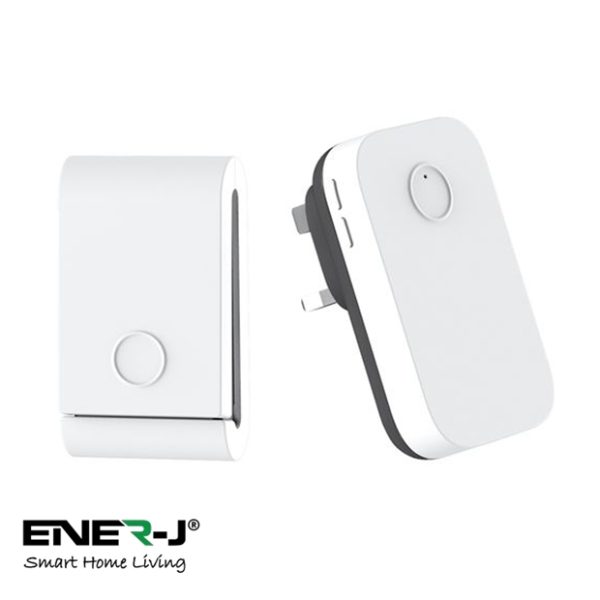 ENER-J Wireless Kinetic Doorbell and Chime with UK Plug