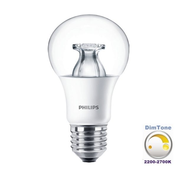 PHILIPS MASTER LEDbulb DT 8-60W E27 A60 CL 2200-2700K 806LM Dimmable